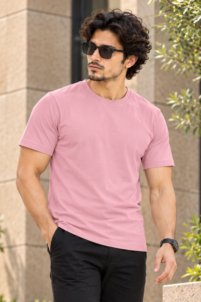 Solid Flamingo Plain T-Shirt | Minimalist Unisex Casual Wear