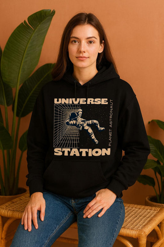 Universe Station Hoodie | Space-Inspired Unisex Streetwear