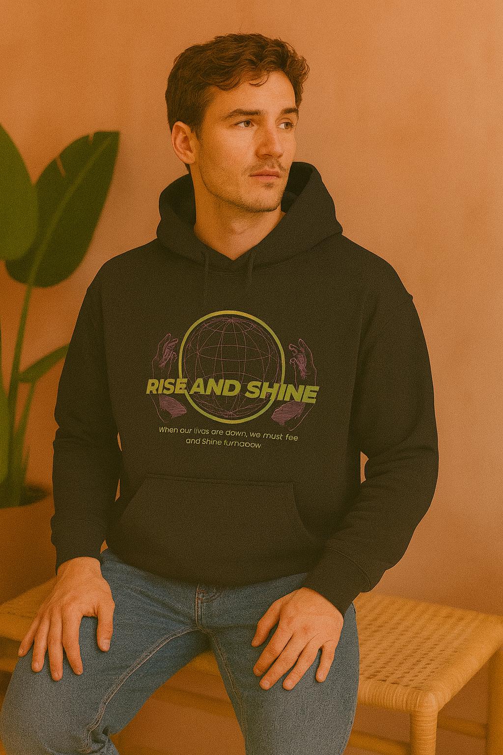Rise and Shine Hoodie | Motivational Unisex Streetwear