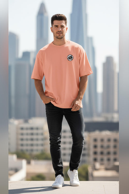 Goku Peach Oversized T-Shirt | Dragon Ball Z Anime Graphic Streetwear