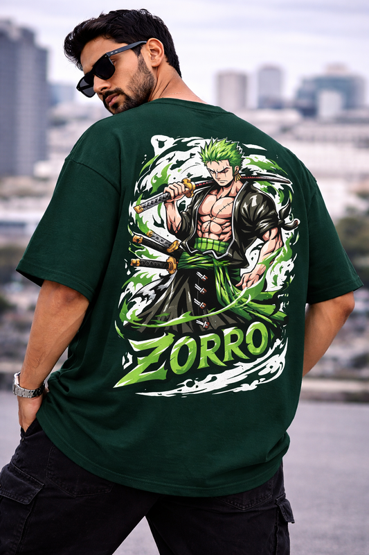 Zoro Oversize T-Shirt | Anime Swordsman Unisex Streetwear