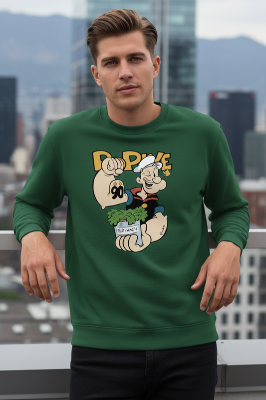 Popeye Sweatshirt | Classic Cartoon Graphic Unisex Streetwear