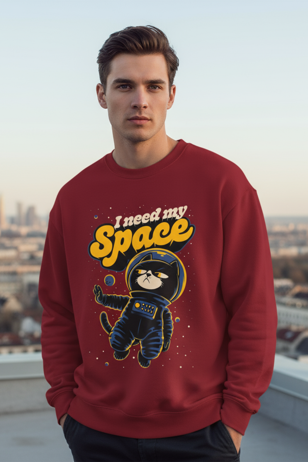I Need My Space Sweatshirt | Space & Galaxy Graphic Unisex Streetwear