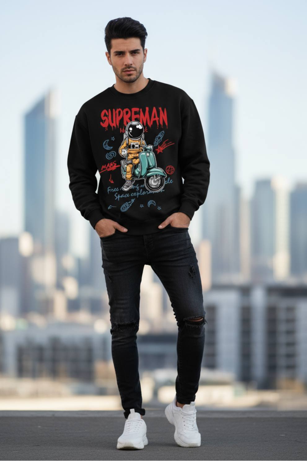 Superman Sweatshirt | DC Superhero Graphic Unisex Streetwear