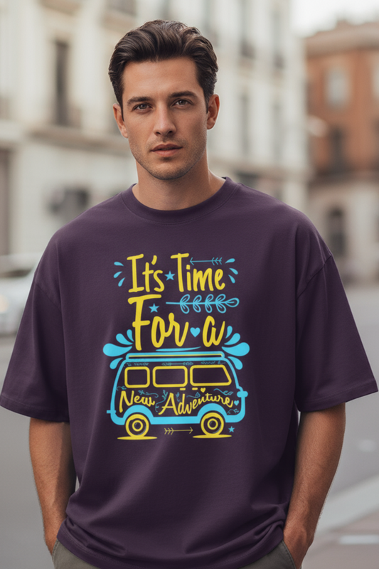 It’s Time for Adventure Oversized T-Shirt | Travel & Explorer Unisex Streetwear