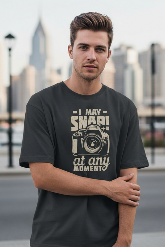 I May Snap at Any Moment Oversized T-Shirt | Funny Quote Unisex Streetwear
