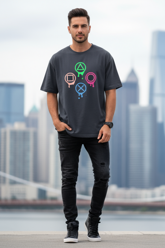 Gamer Oversized T-Shirt | Gaming Graphic Unisex Streetwear