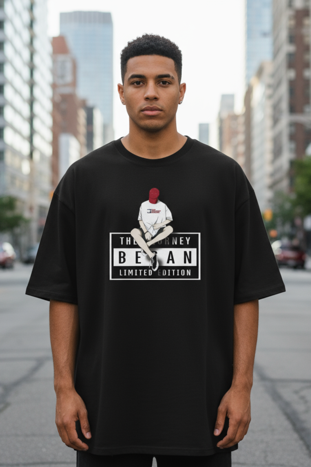 The Journey Oversized T-Shirt | Travel & Adventure Unisex Streetwear