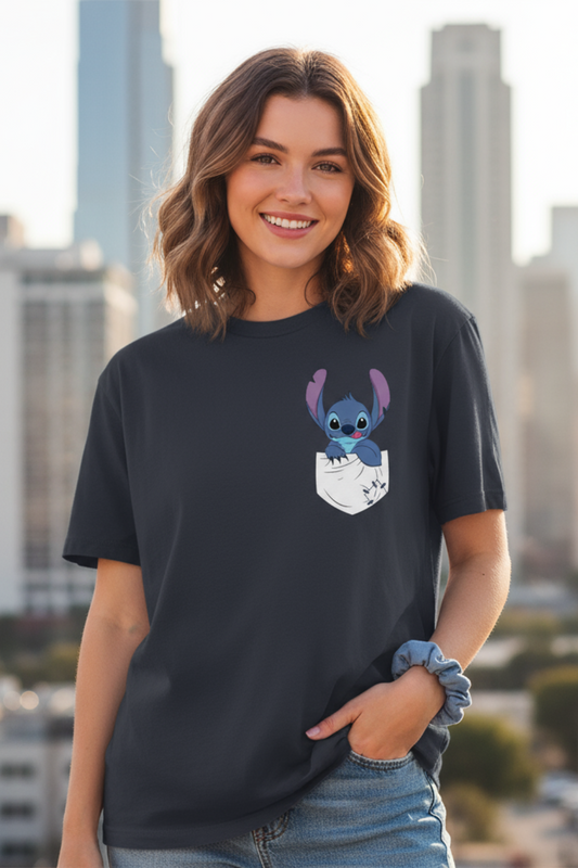 Cute Pocket Size Oversized T-Shirt | Adorable Graphic Unisex Streetwear