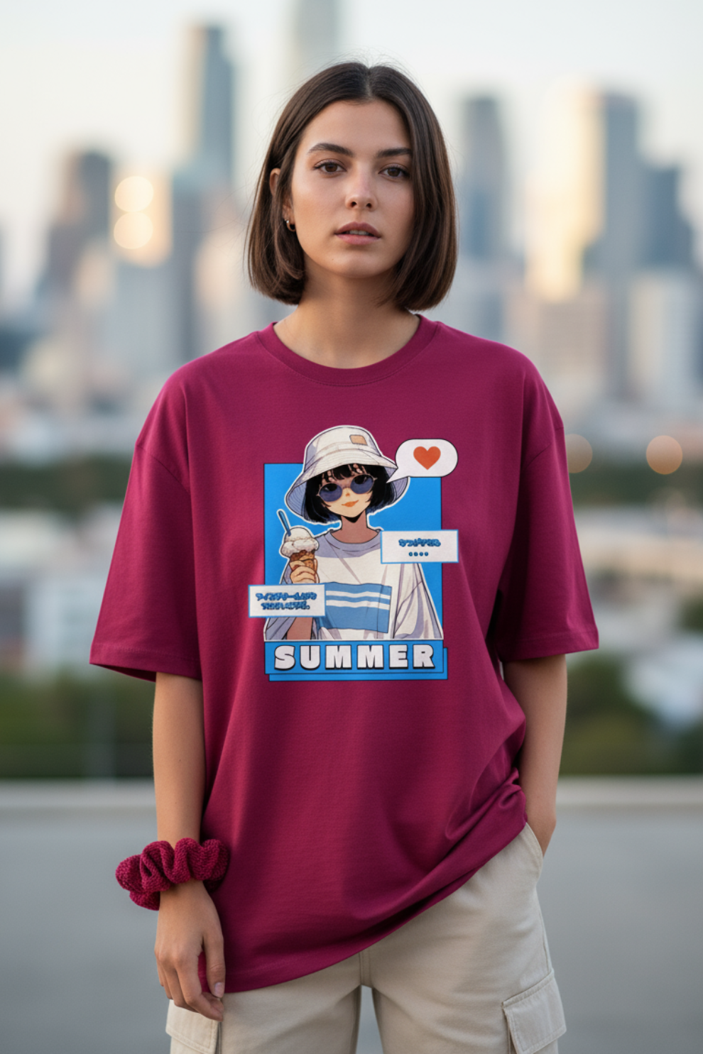 Summer Oversized T-Shirt | Tropical Vibes Unisex Streetwear