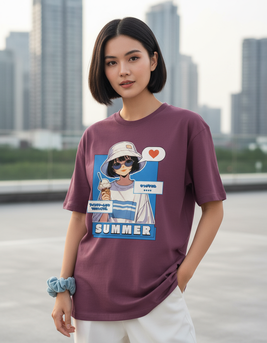 Summer Oversized T-Shirt | Tropical Vibes Unisex Streetwear