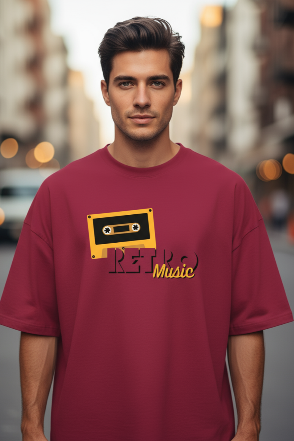 Retro Music Oversized T-Shirt | Vintage Graphic Unisex Streetwear