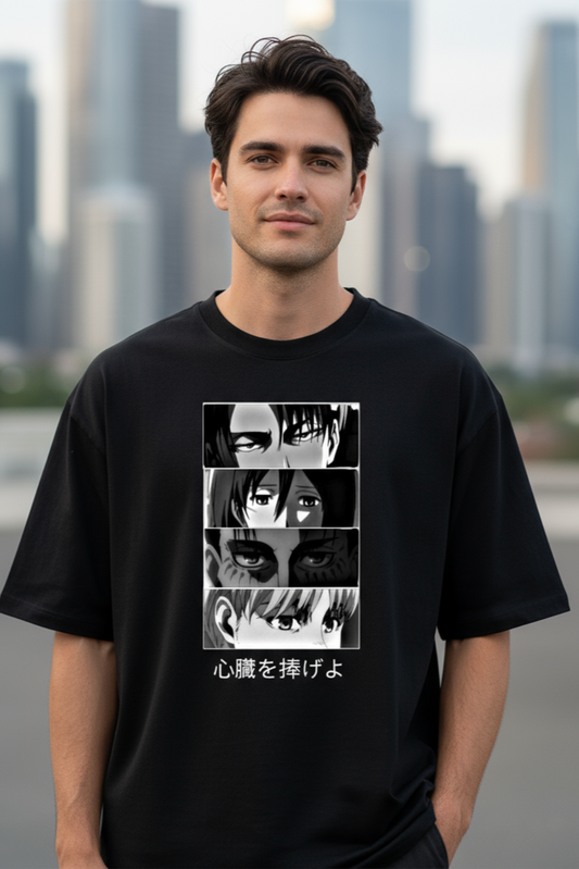 Attack on Titan Oversized T-Shirt | Anime Graphic Unisex Streetwear