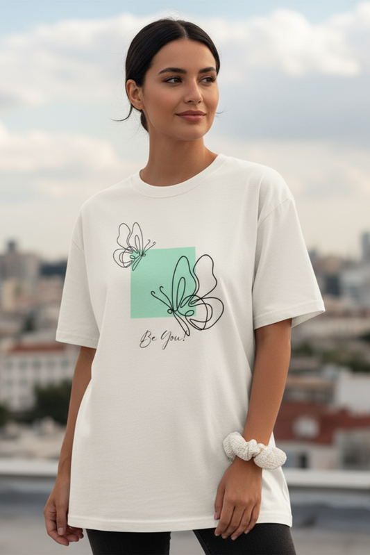 Be You Oversized T-Shirt | Motivational Quote Unisex Streetwear