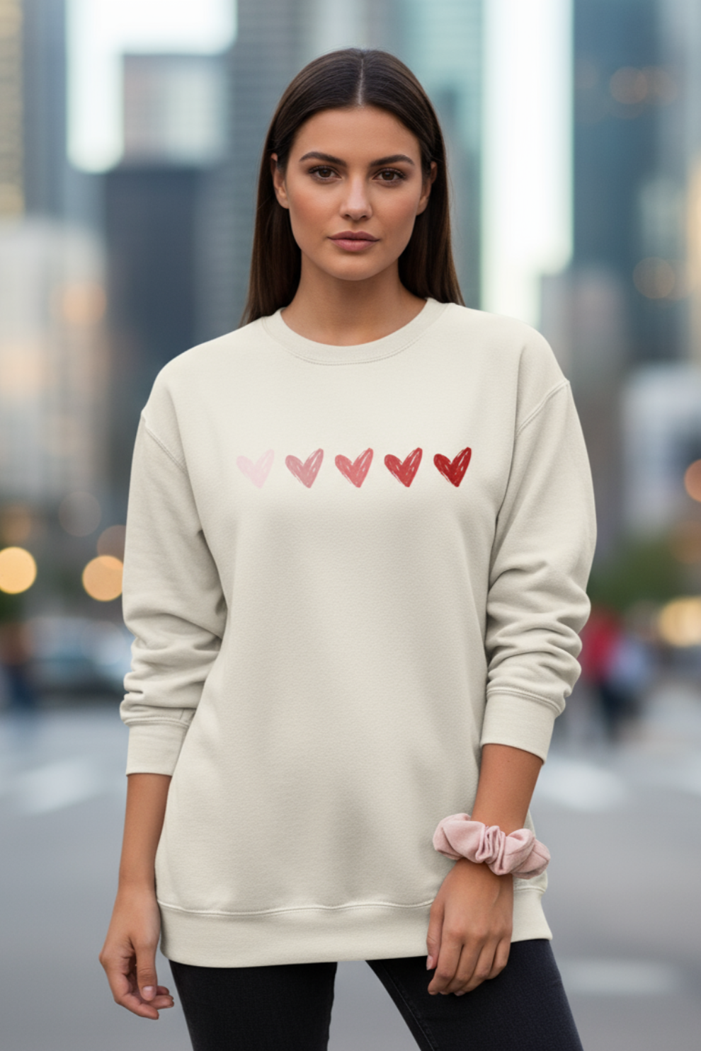 Hearts Sweatshirt | Cute Graphic Unisex Streetwear