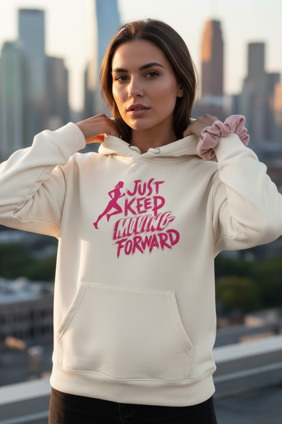 Just Keep Moving Forward Hoodie | Motivational Quote Unisex Streetwear