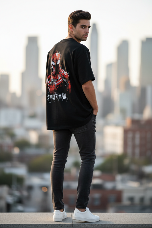 Spiderman Oversized T-Shirt | Marvel Superhero Graphic Streetwear